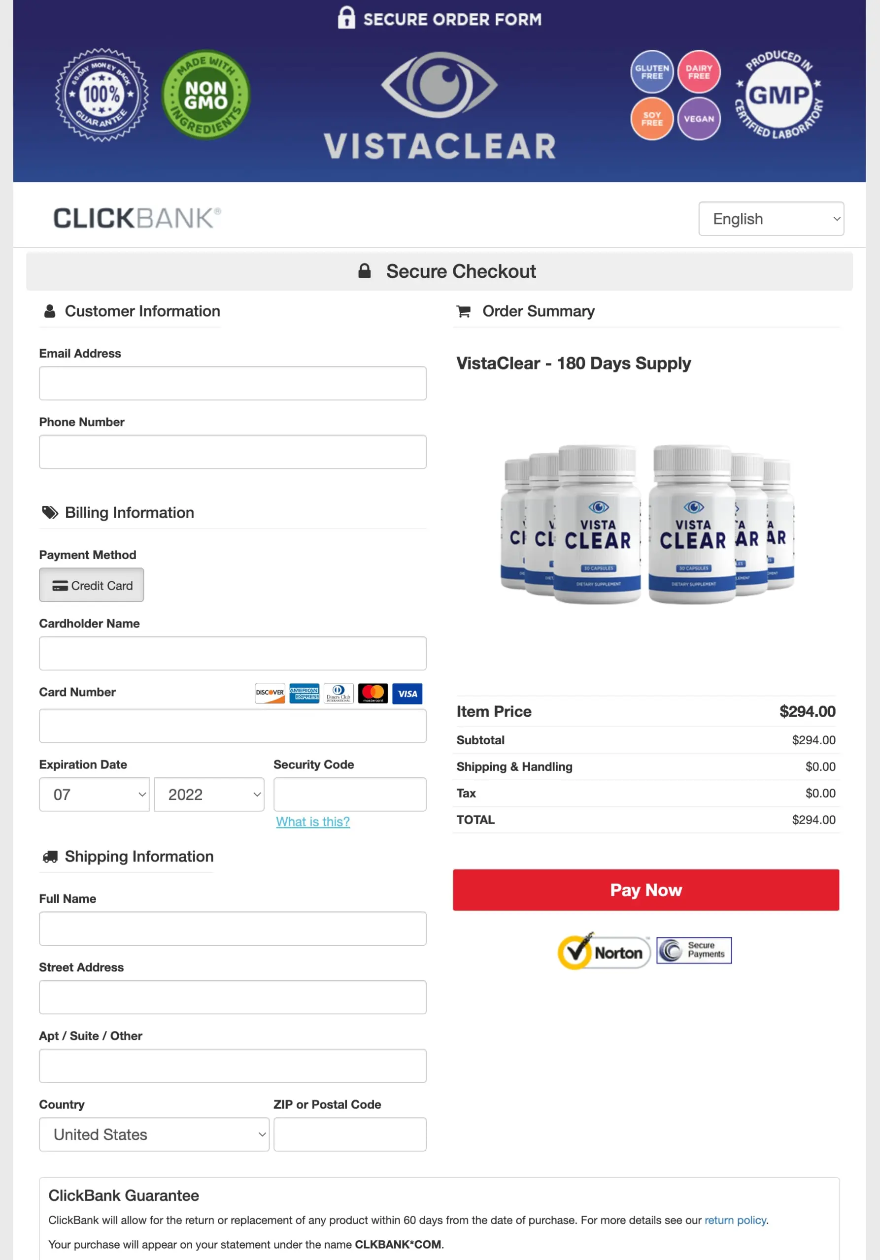 Vista Clear Checkout